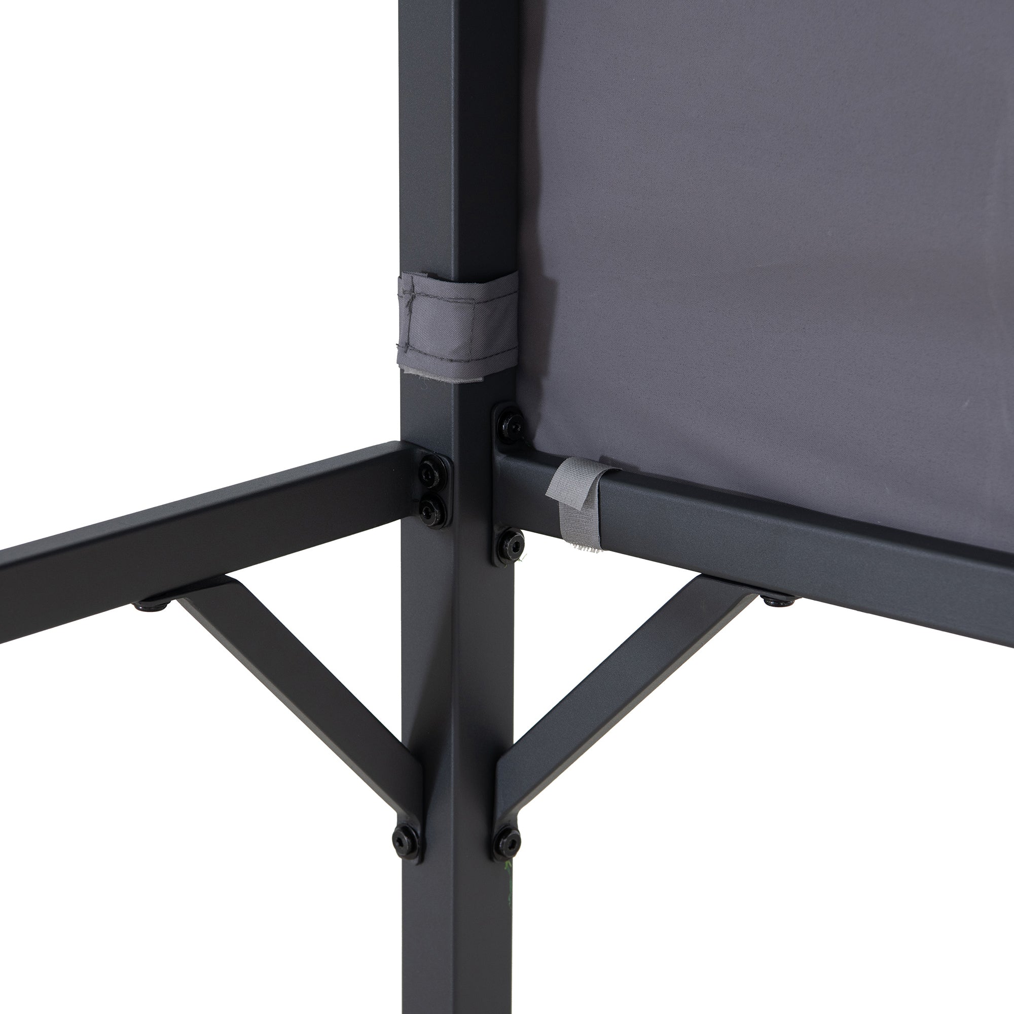 VODNO 220cm x 284cm Gray Fabric Hot Tub Pergola - pergola automata