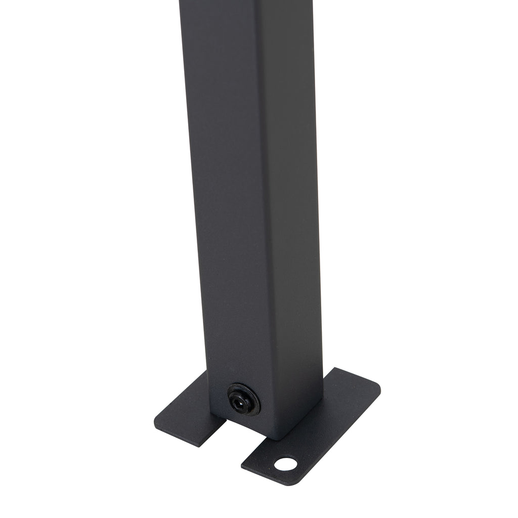 VODNO 220cm x 284cm Gray Fabric Hot Tub Pergola - pergola a sbalzo autoportante