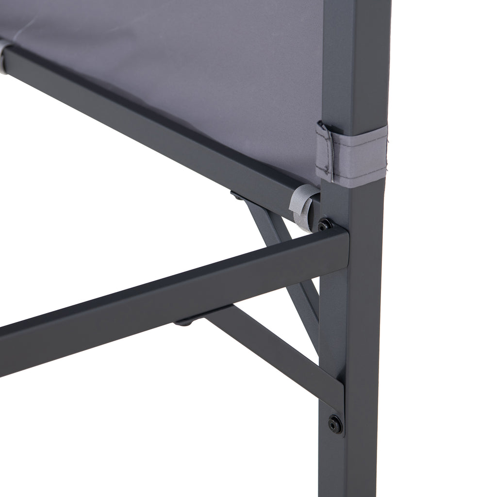 VODNO 220cm x 284cm Gray Fabric Hot Tub Pergola - pergola acoperis