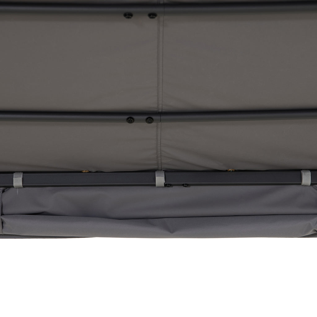 VODNO 220cm x 284cm Gray Fabric Hot Tub Pergola - pergola a sbalzo