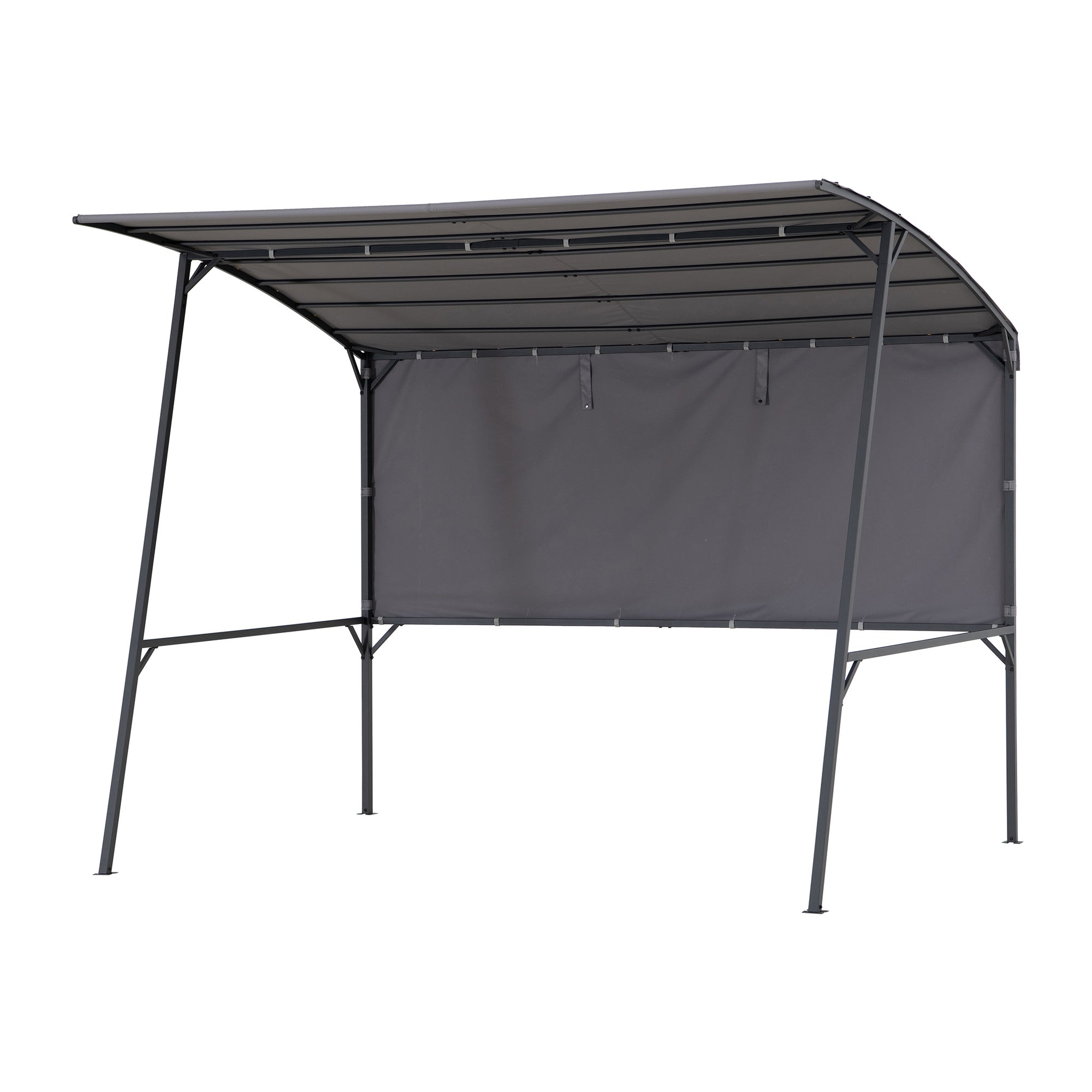 VODNO 220cm x 284cm Gray Fabric Hot Tub Pergola - pergola aluminium
