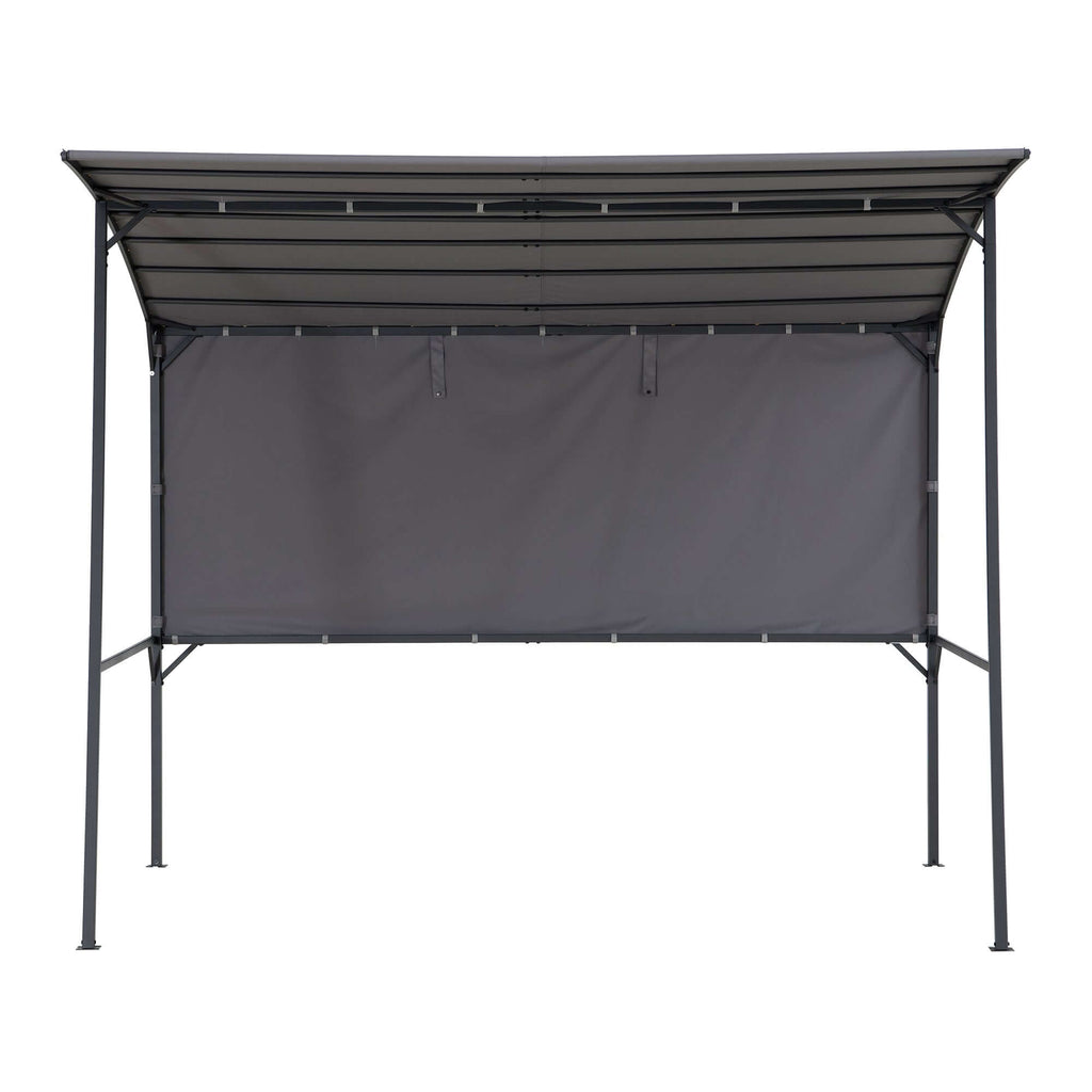 VODNO 220cm x 284cm Gray Fabric Hot Tub Pergola - pergola con tende laterali