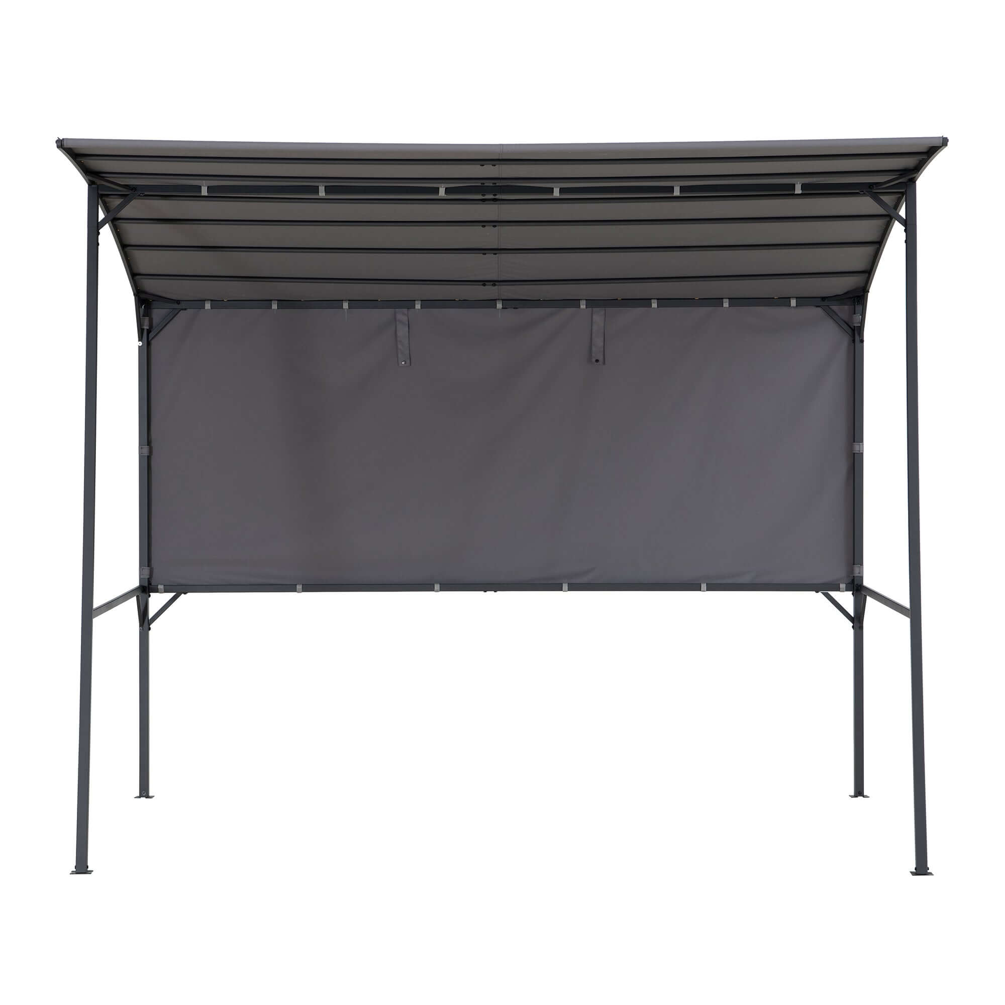 VODNO 220cm x 284cm Gray Fabric Hot Tub Pergola - pergola con tende laterali