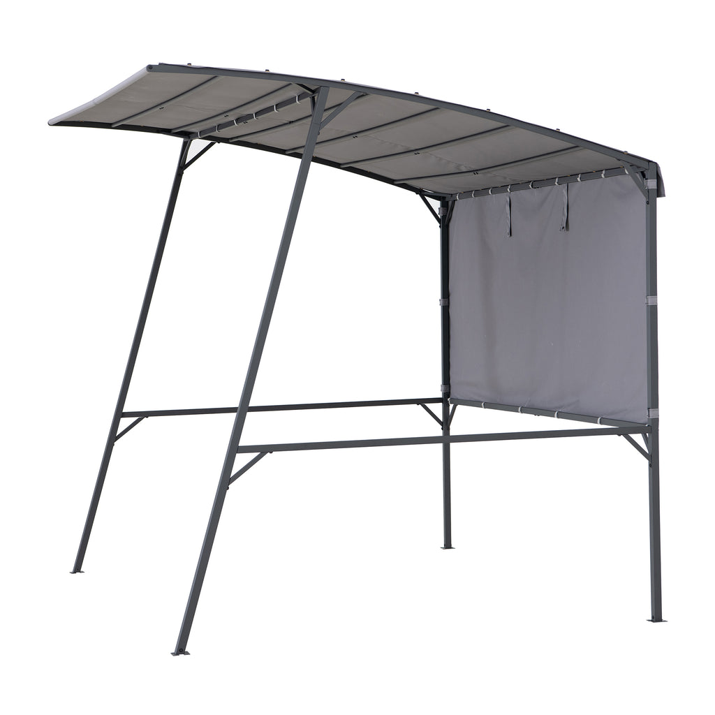 VODNO 220cm x 284cm Gray Fabric Hot Tub Pergola - pergola aluminiu