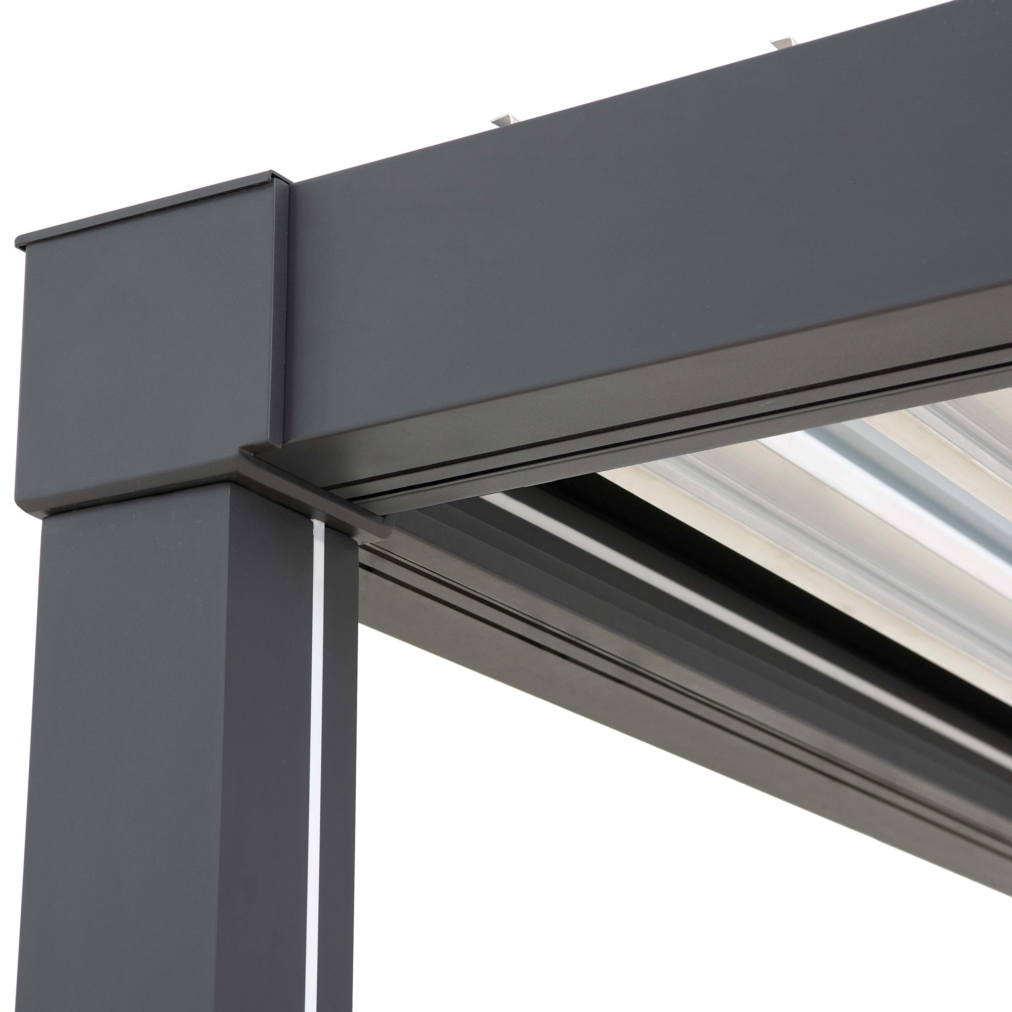 MATTERHORN 406cm x 306cm Steel Multi Pergola with LED Lights - pergola automata