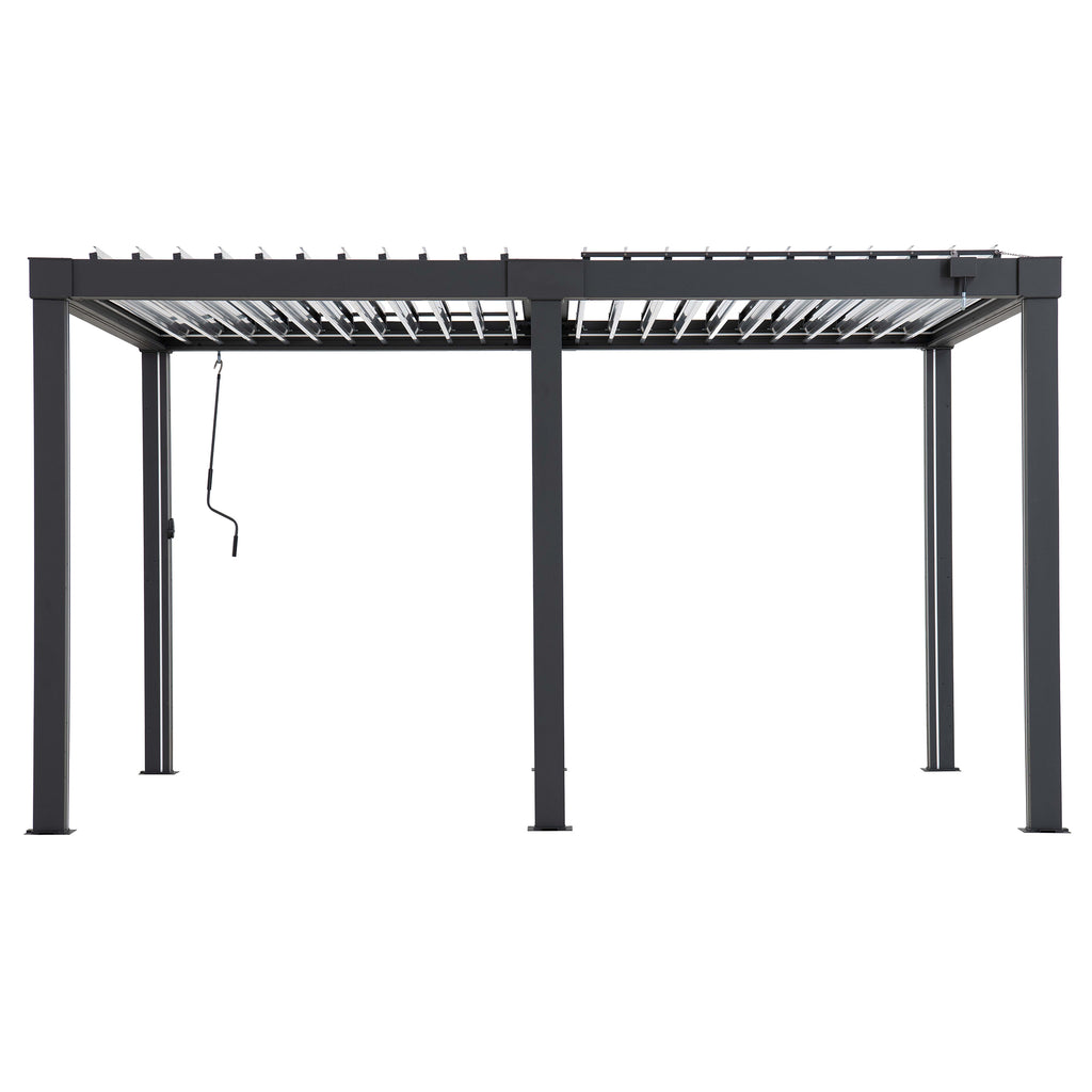MATTERHORN 406cm x 306cm Steel Multi Pergola with LED Lights - pergola 4 x 3