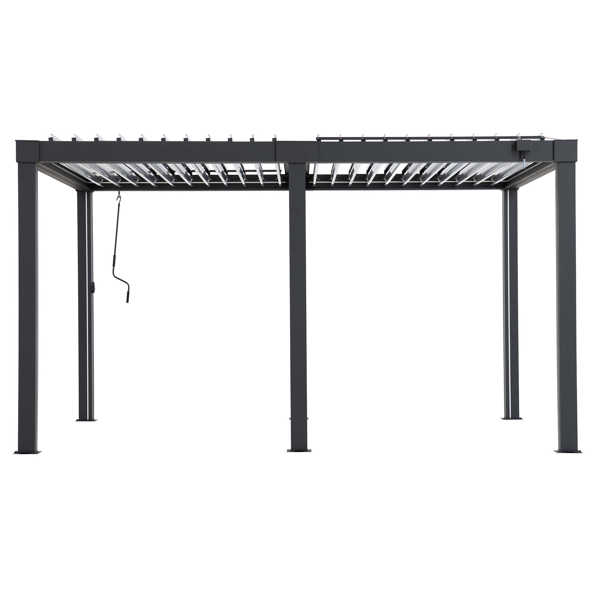MATTERHORN 406cm x 306cm Steel Multi Pergola with LED Lights - pergola 4 x 3