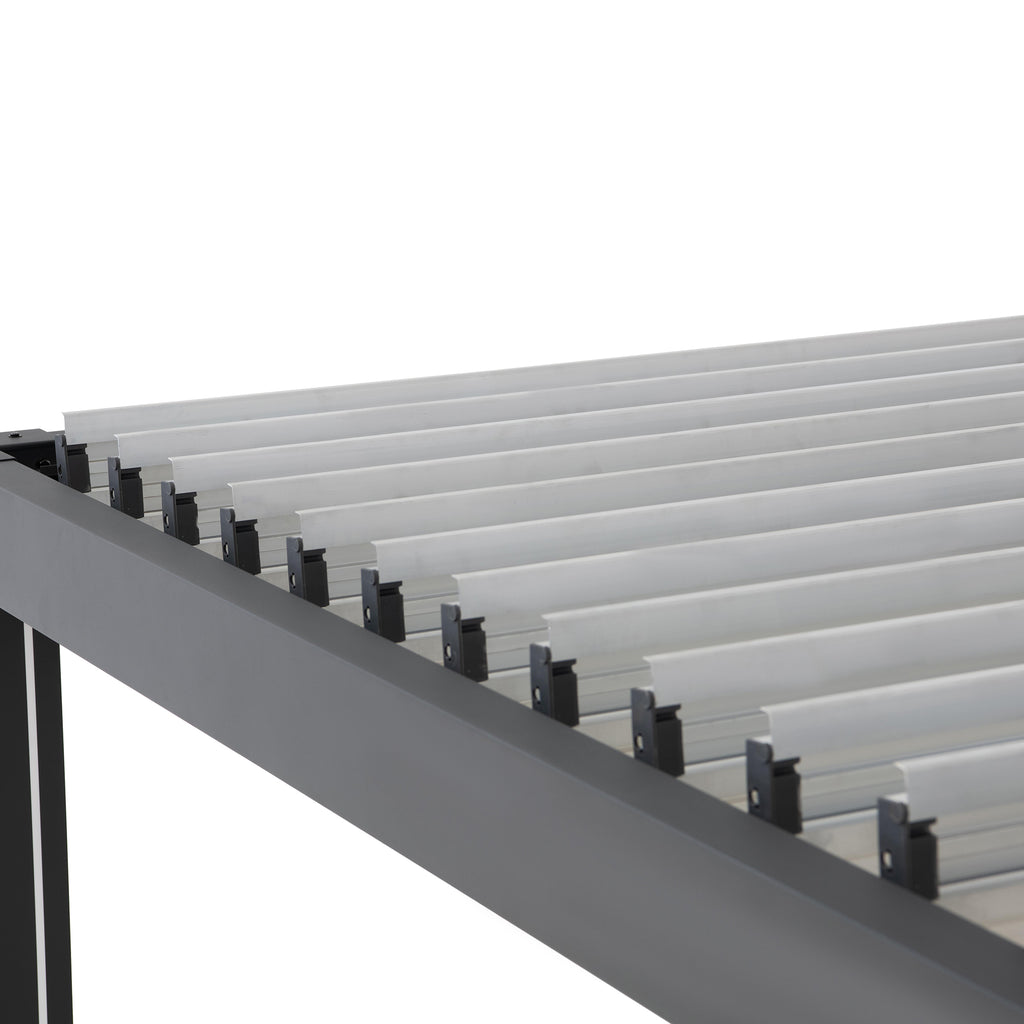 MATTERHORN 306cm x 306cm Steel Multi Pergola with LED Lights - pergola a lamelle orientabili