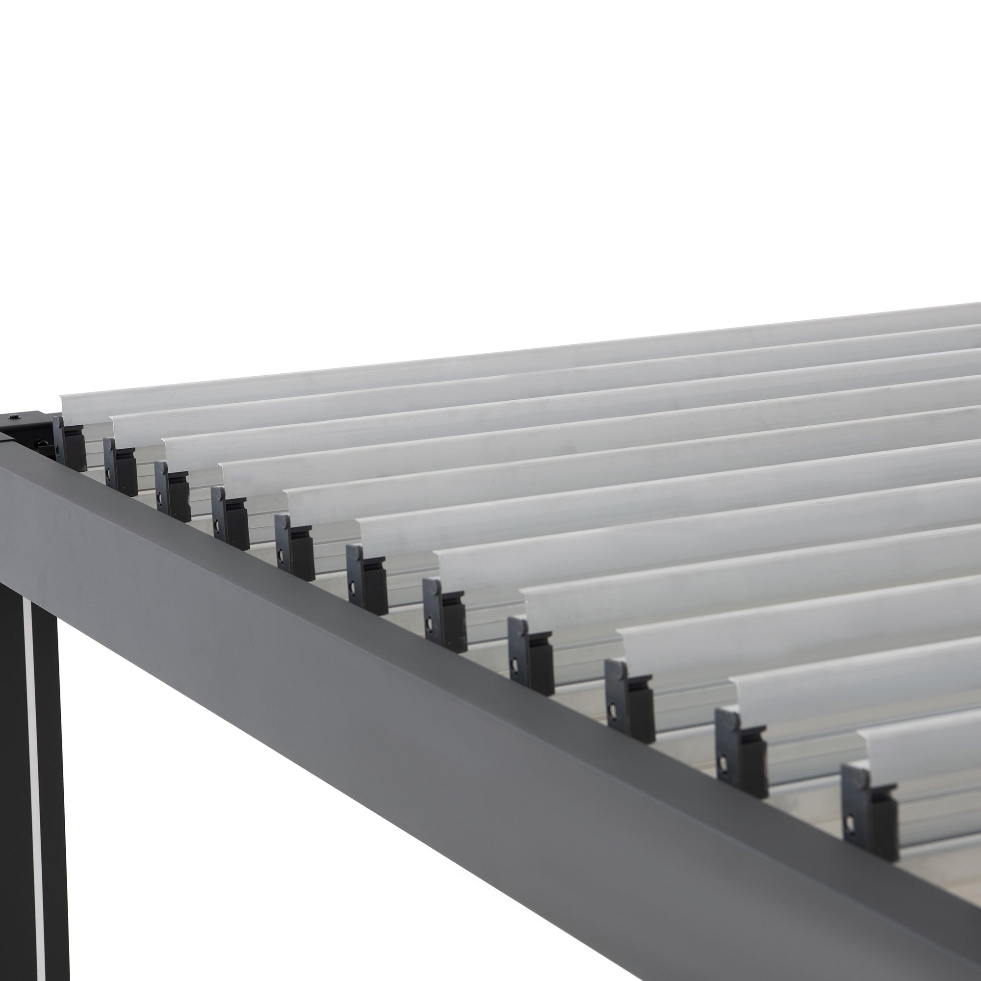 MATTERHORN 306cm x 306cm Steel Multi Pergola with LED Lights - pergola a lamelle orientabili