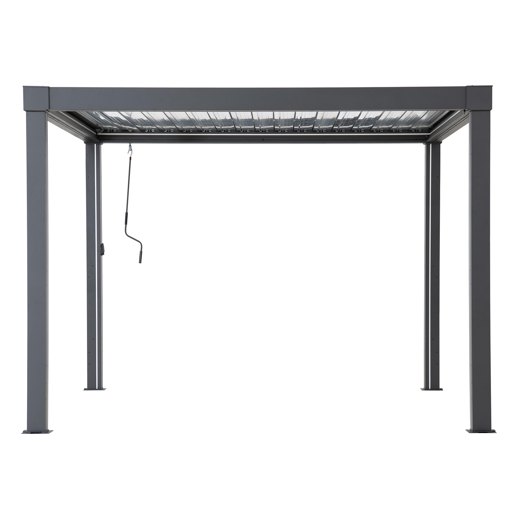 MATTERHORN 306cm x 306cm Steel Multi Pergola with LED Lights - pergola automata