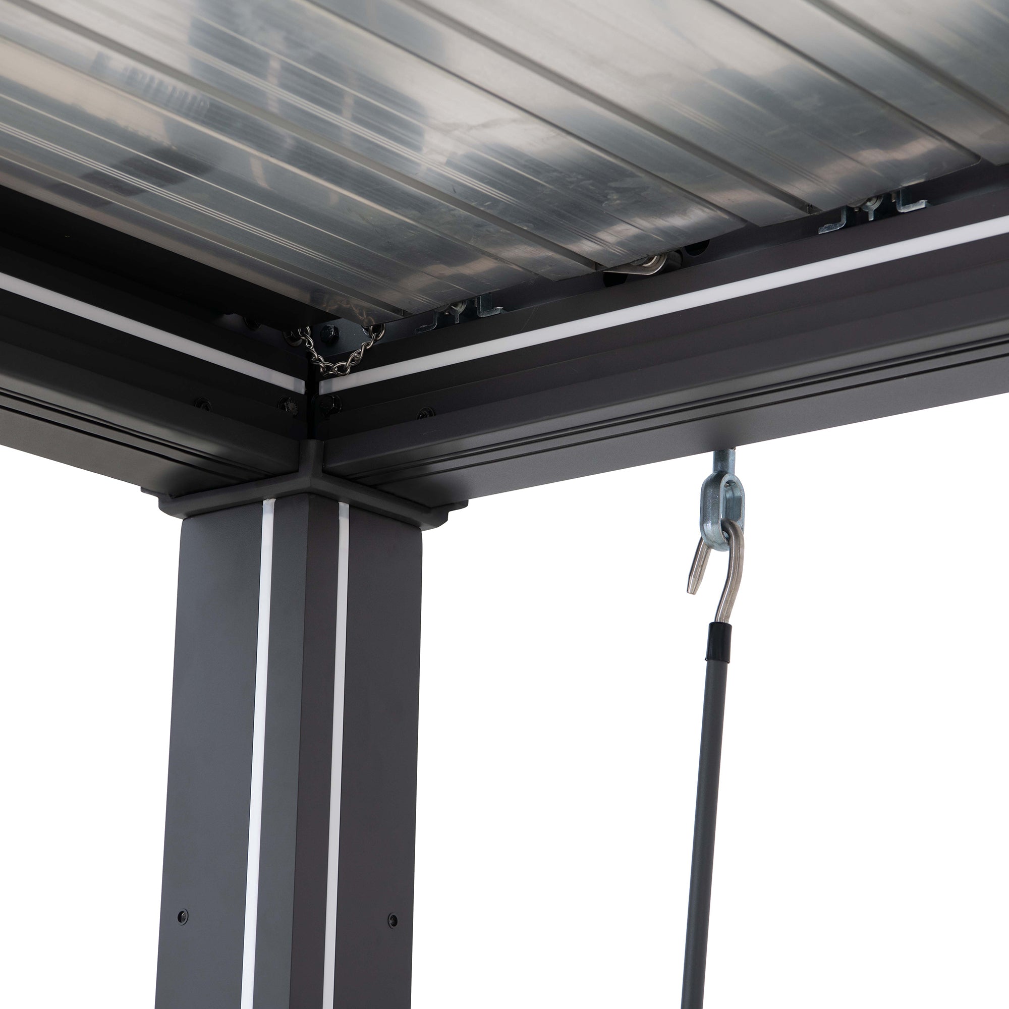 MATTERHORN 306cm x 306cm Steel Multi Pergola with LED Lights - pergola aluminium