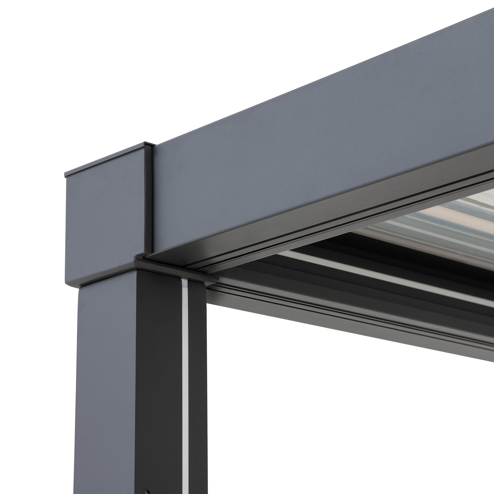 MATTERHORN 306cm x 306cm Steel Multi Pergola with LED Lights - pergola aluminum