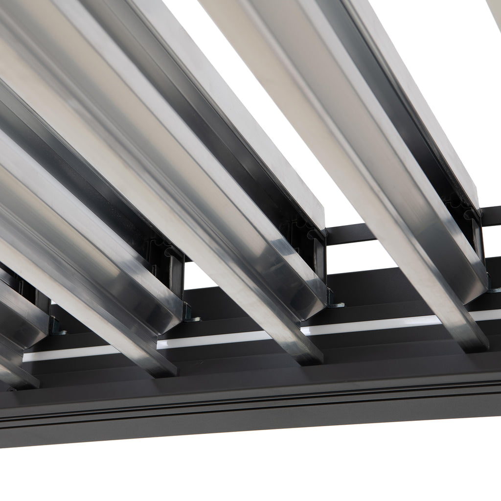 MATTERHORN 306cm x 306cm Steel Multi Pergola with LED Lights - pergola led lights