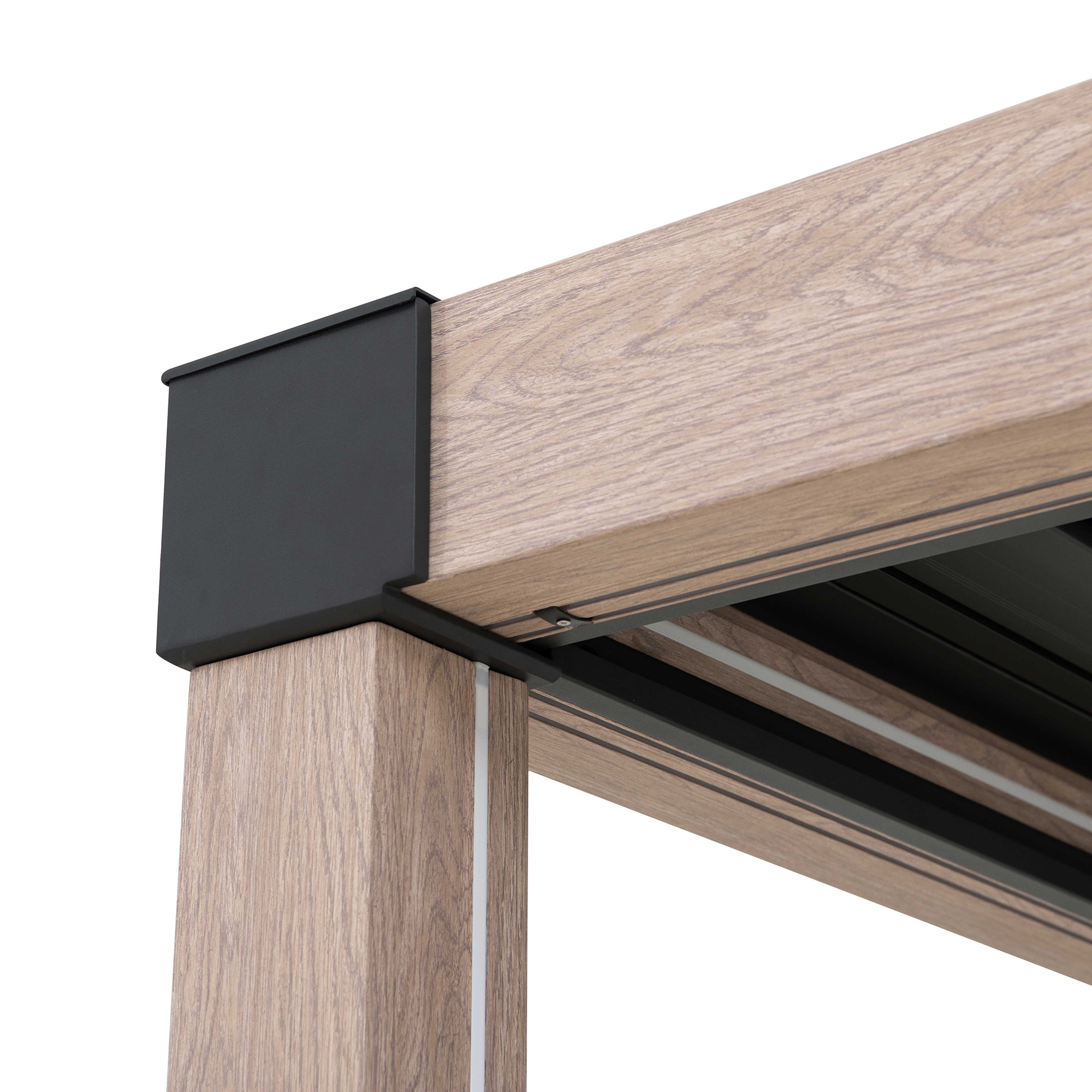 MATTERHORN 306cm x 306cm Beige Steel Multi Pergola with LED Lights