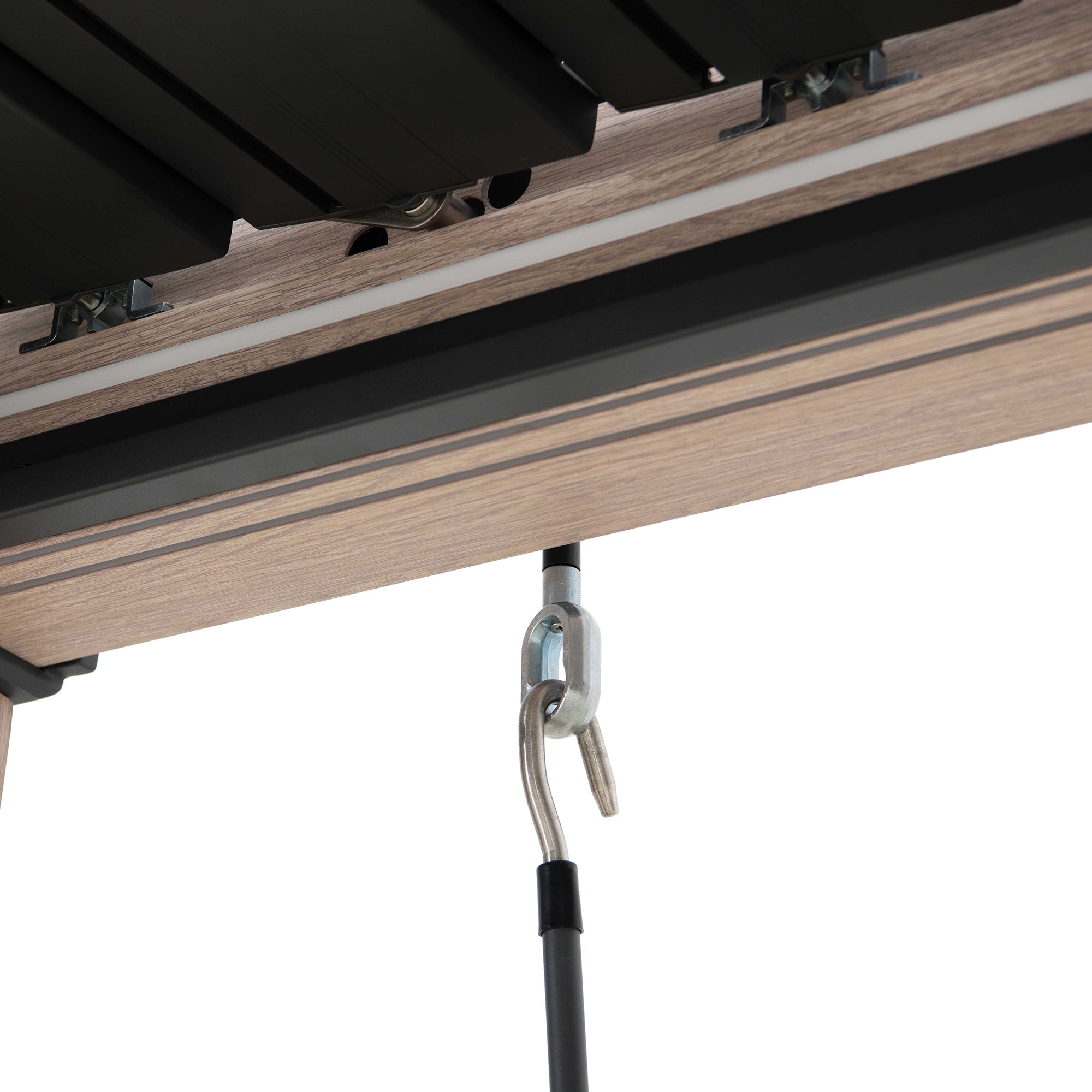 MATTERHORN 306cm x 306cm Beige Steel Multi Pergola with LED Lights