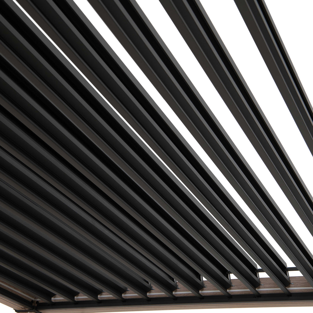 MATTERHORN 306cm x 306cm Beige Steel Multi Pergola with LED Lights