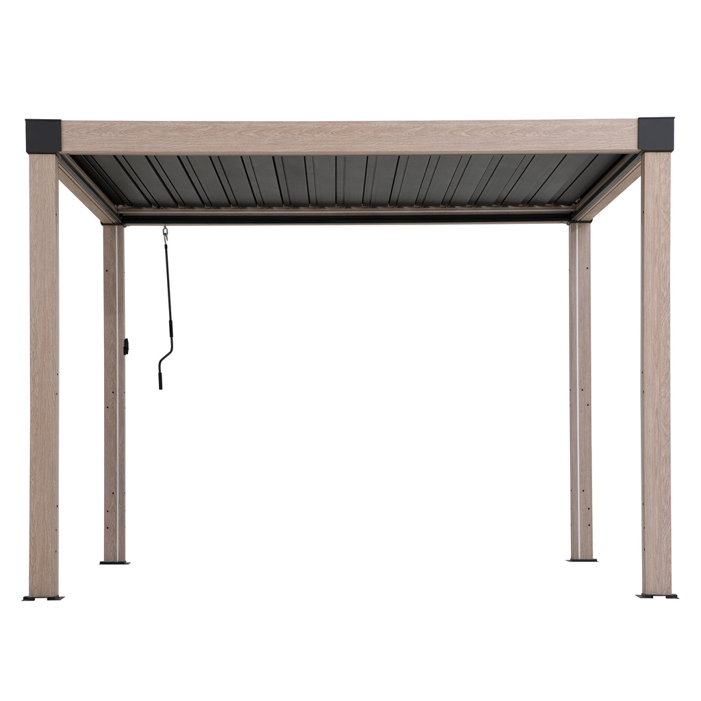 MATTERHORN 306cm x 306cm Beige Steel Multi Pergola with LED Lights - pergola Romania