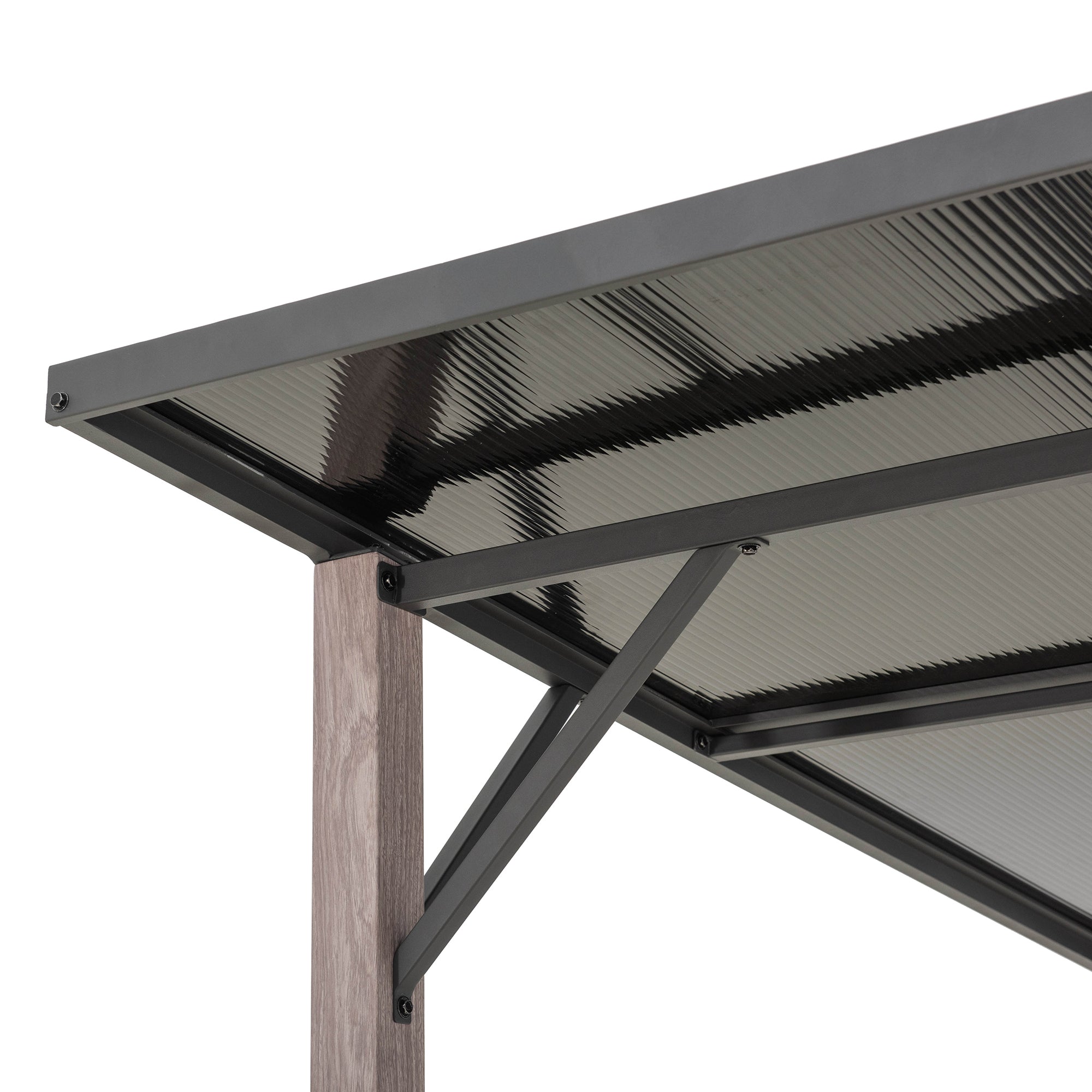 DENALI 252cm x 282cm Gray Steel Hot Tub Pergola - pergola autoportante