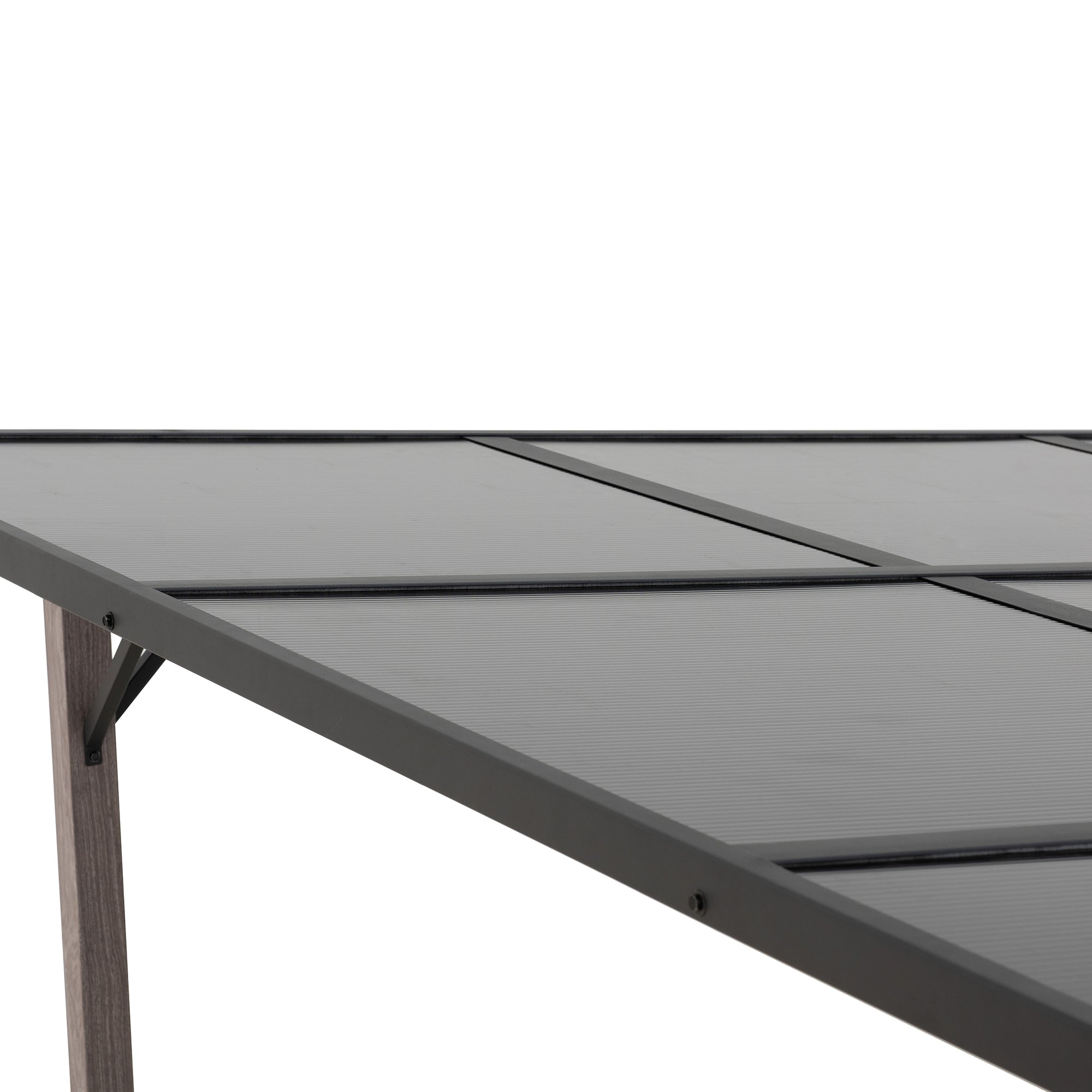 DENALI 252cm x 282cm Gray Steel Hot Tub Pergola - pergola with steel roof