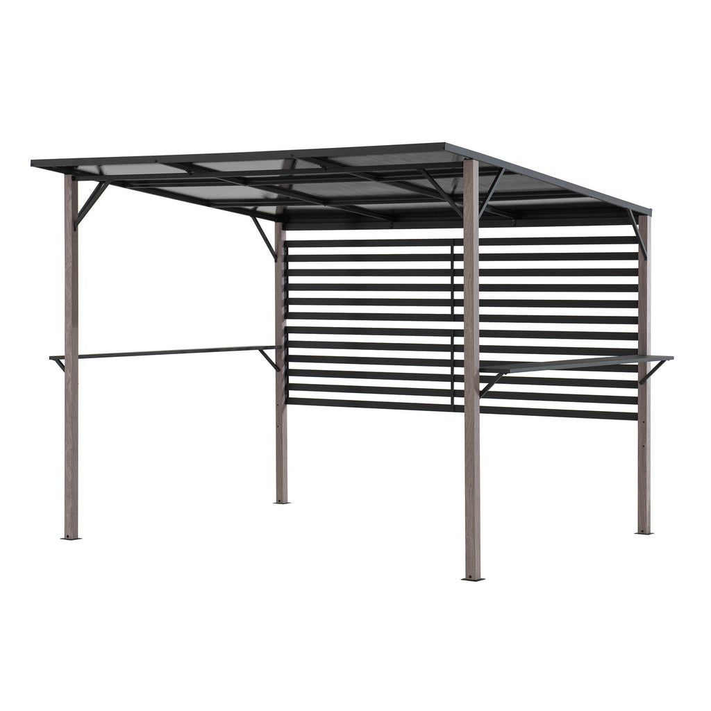 DENALI 252cm x 282cm Gray Steel Hot Tub Pergola - pergola without planning permission