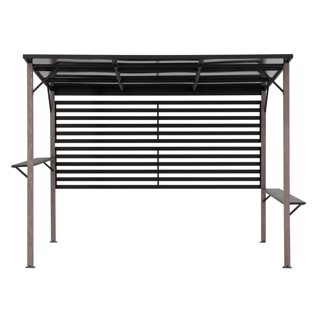 DENALI 252cm x 282cm Gray Steel Hot Tub Pergola - pergola alluminio