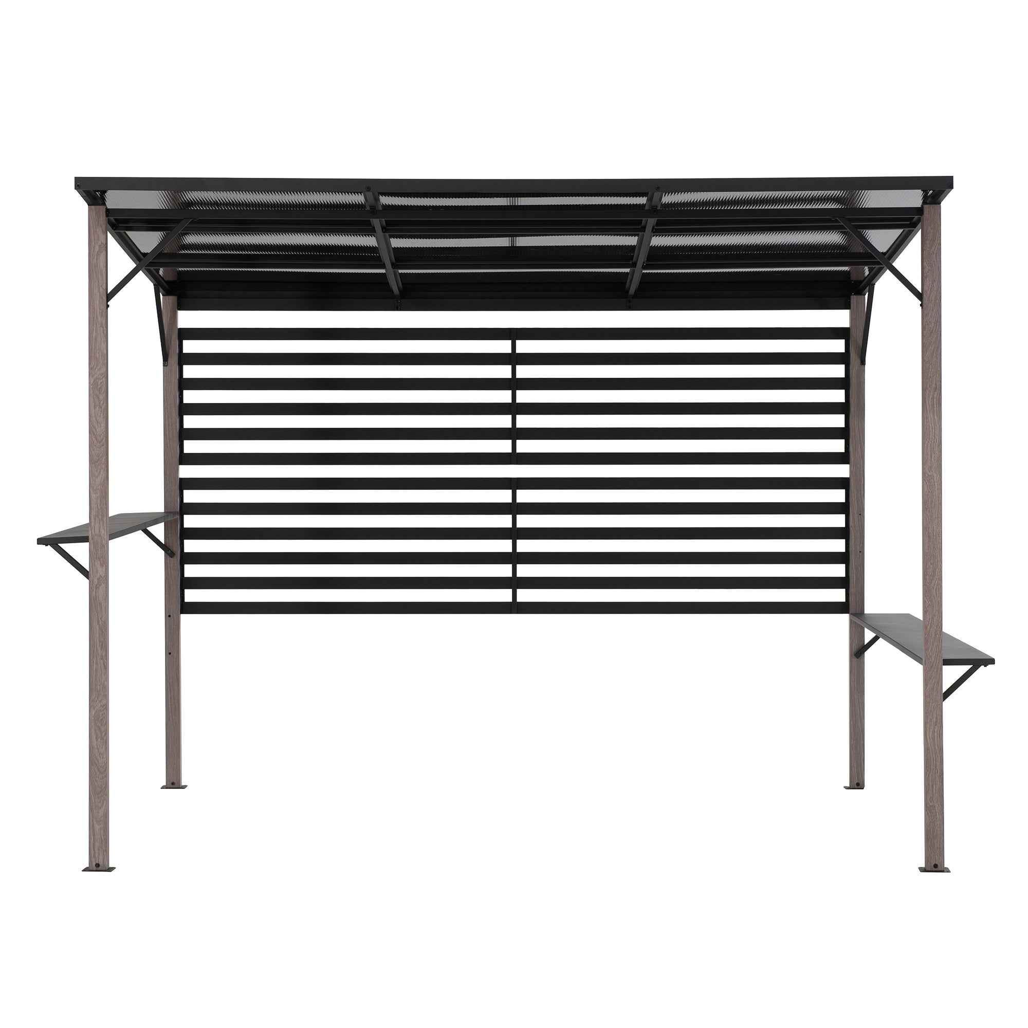 DENALI 252cm x 282cm Gray Steel Hot Tub Pergola - pergola alluminio