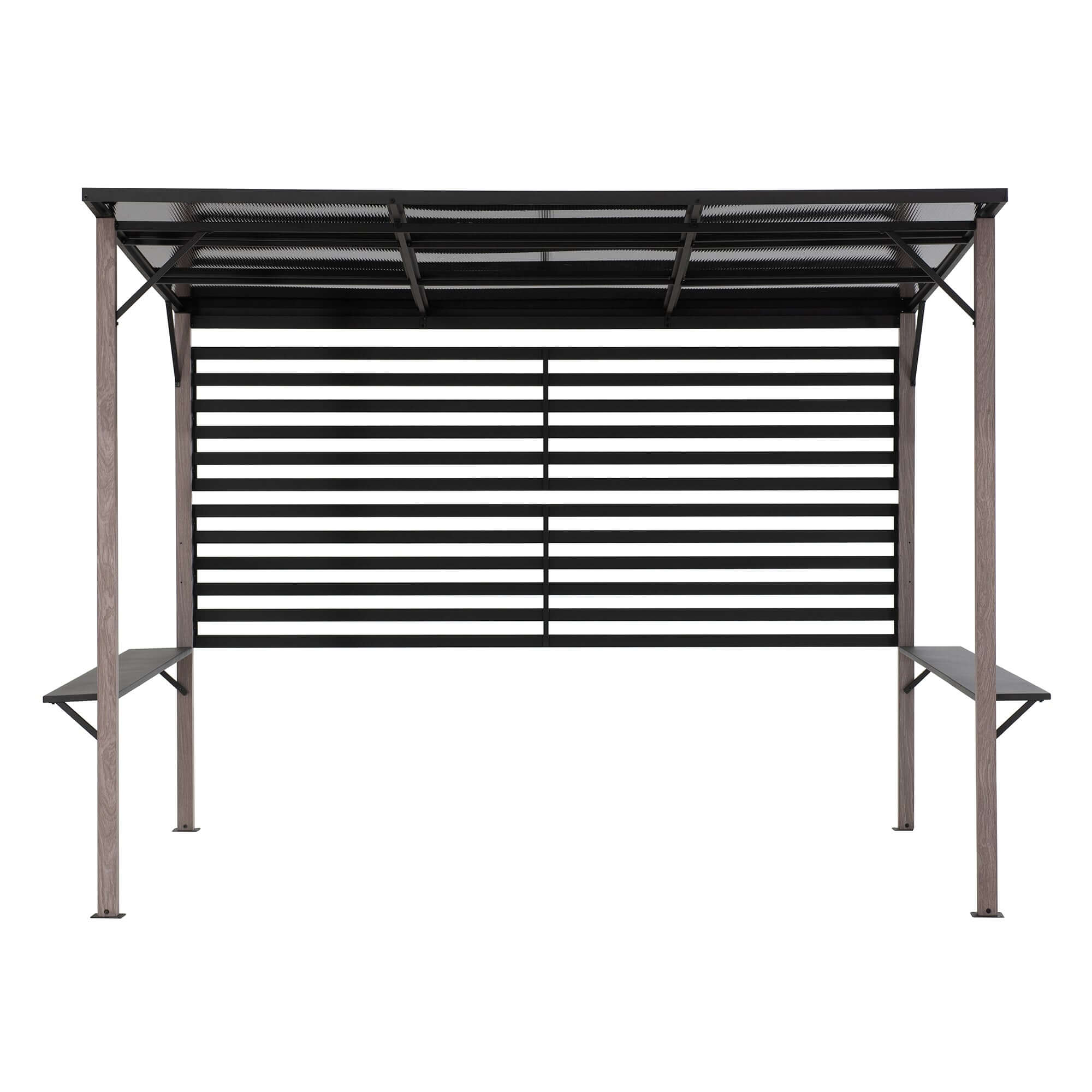 DENALI 252cm x 282cm Gray Steel Hot Tub Pergola - pergola aluminiu
