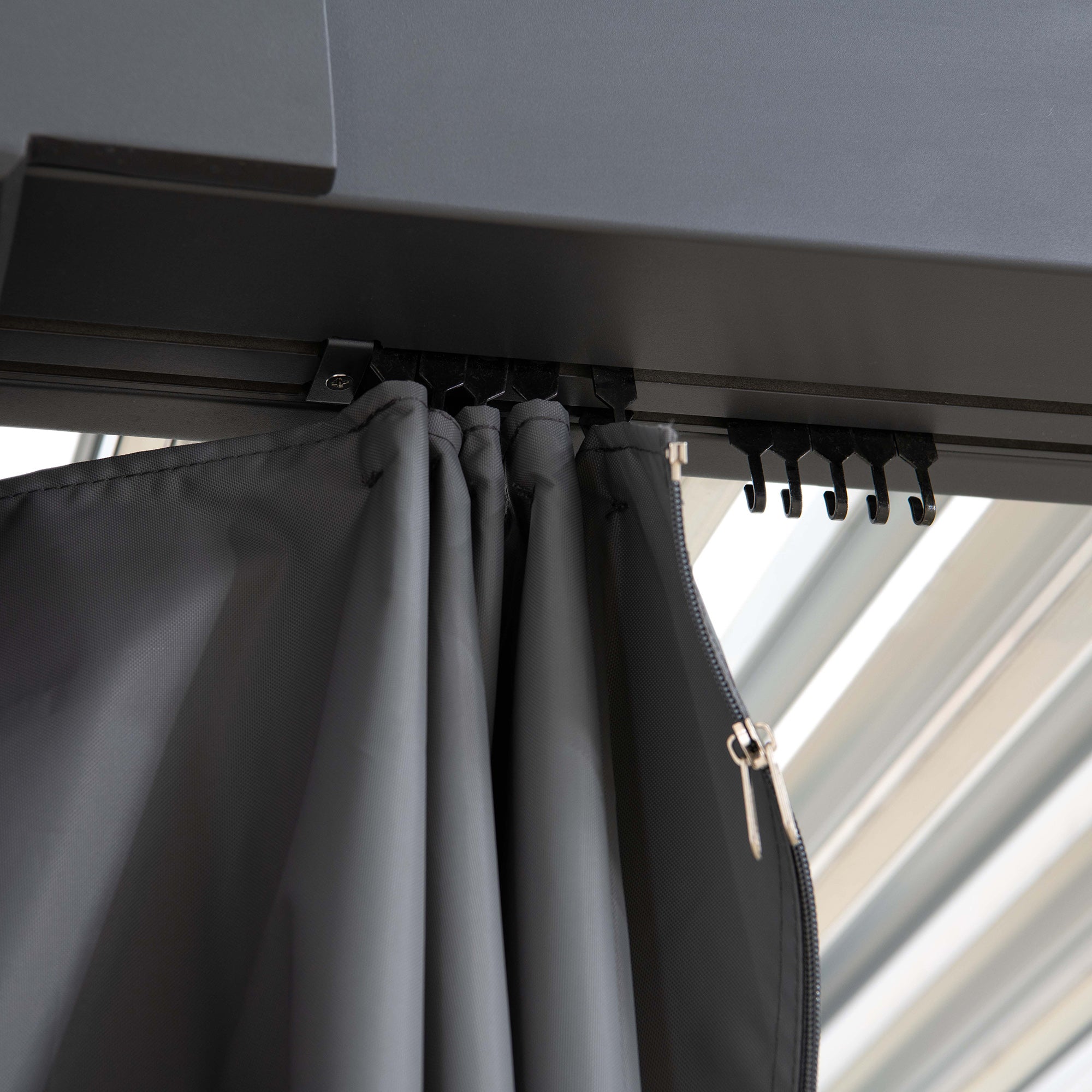 Curtains for Multi Pergola 306cm x 406cm - pergola with metal roof