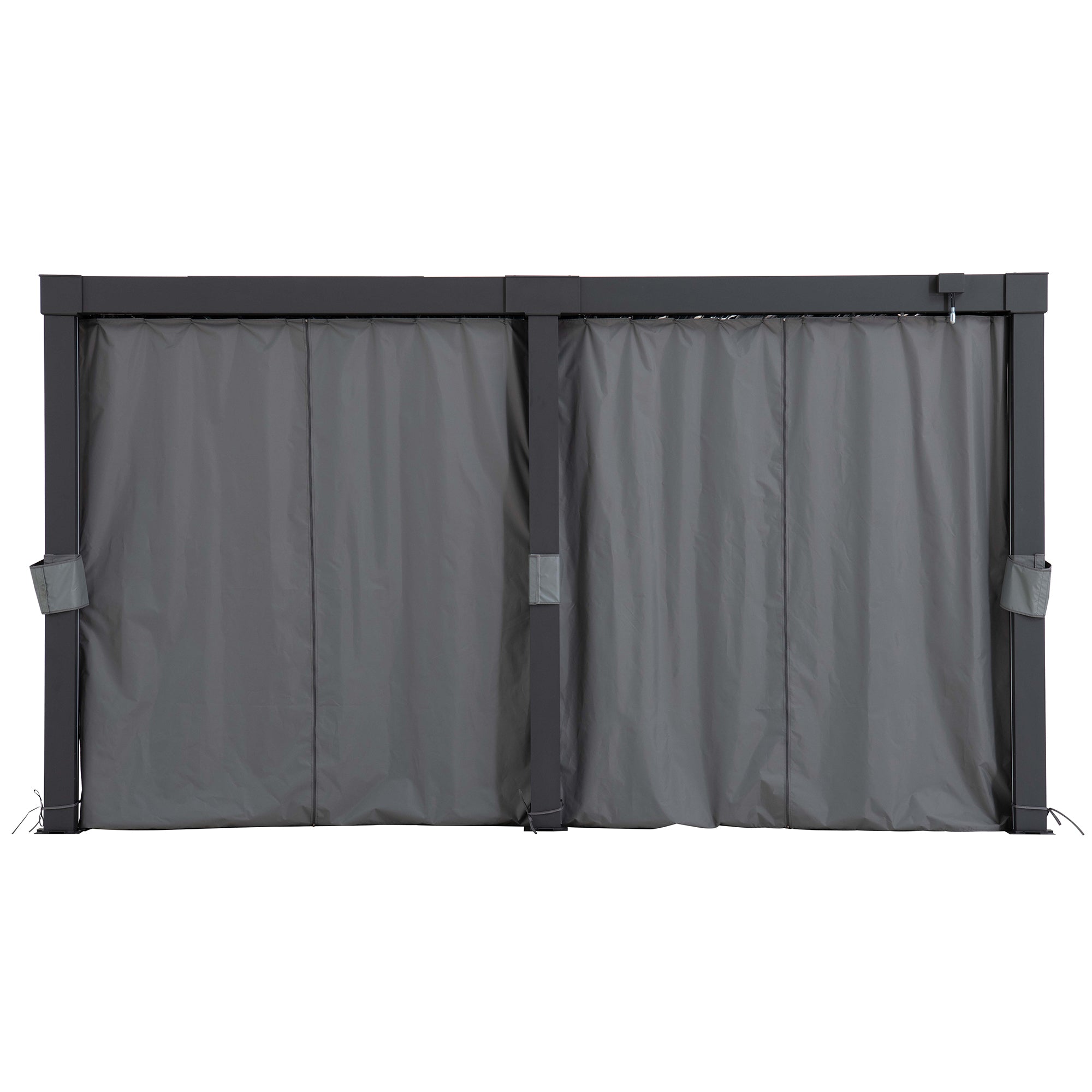 Curtains for Multi Pergola 306cm x 406cm - pergola with privacy wall