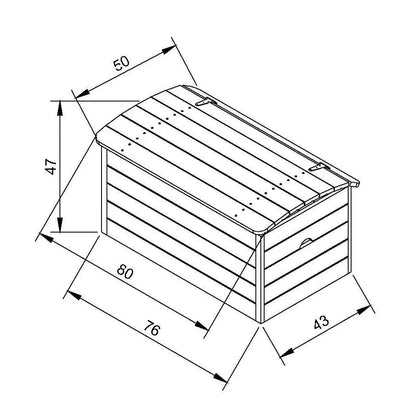 Wooden Toy Box for Kids M034-1 - 80 x 50 cm