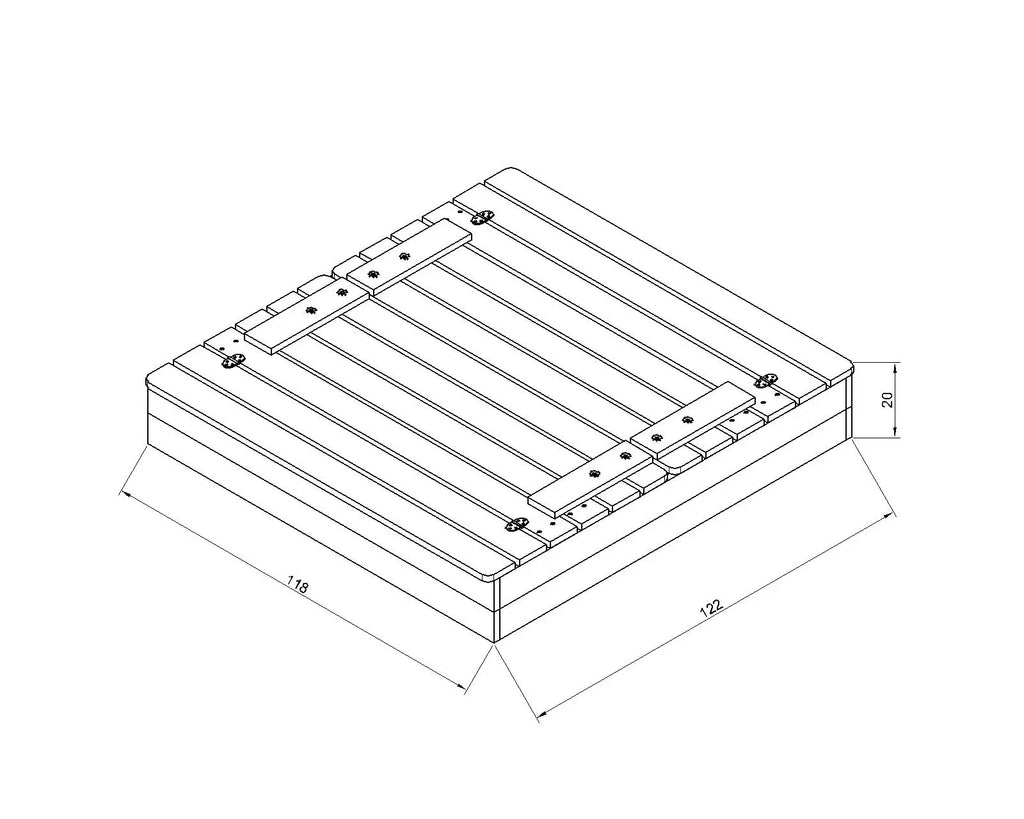 Wooden Sandbox for Kids M051-1 - 122 x 118 cm