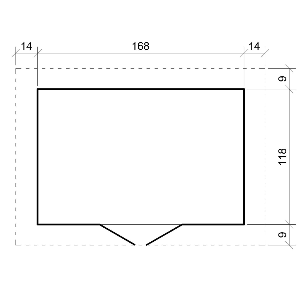 Wooden Garden Shed M367C - 180 x 130 cm