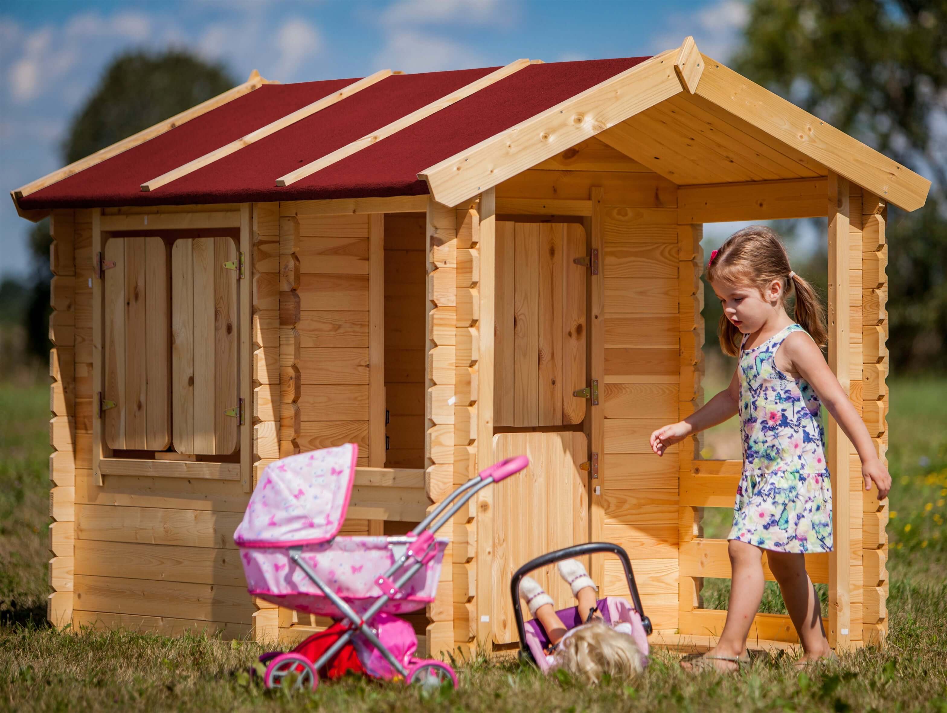 Wooden Playhouse for Kids M501 - 130 x 164 cm