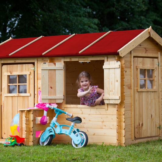 Wooden Playhouse for Kids M503 - 223 x 164 cm