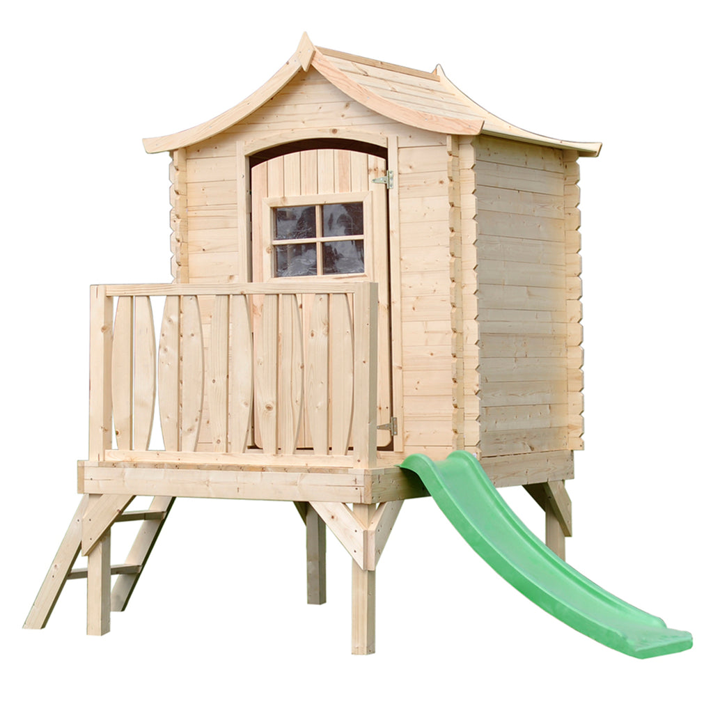 Wooden Children’s Playhouse with Slide M550A – 130 x 106 cm
