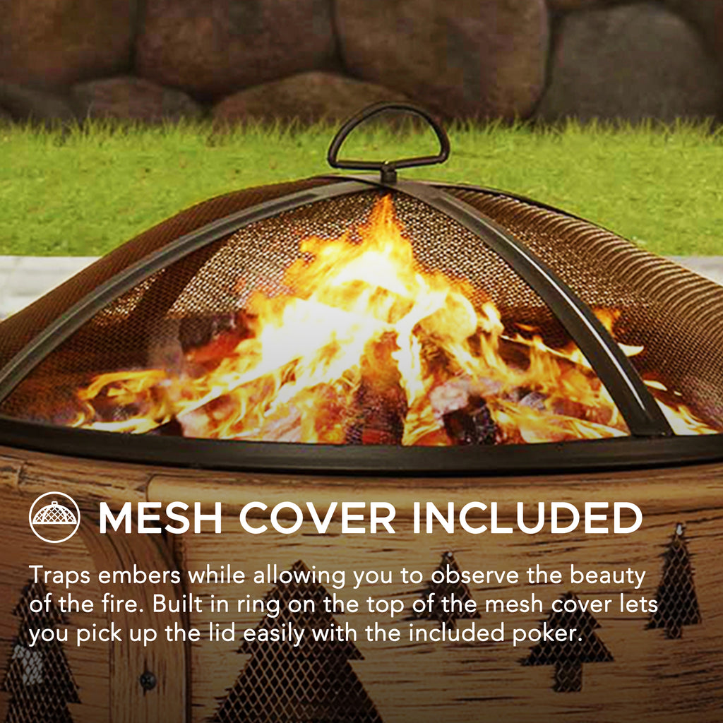 ASKJA XL Steel Brown Fire Bowl