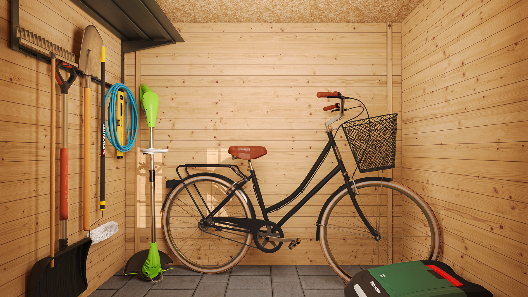 Wooden Garden Shed M310C - 235 x 130 cm