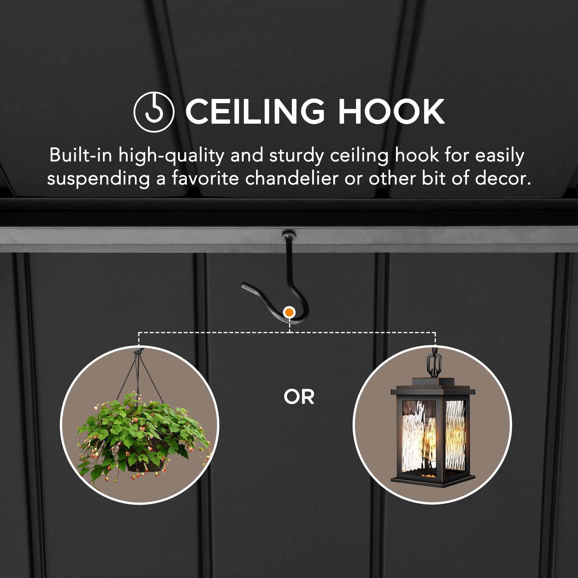 TÖDI 336cm x 400cm Cedar Framed Gazebo with Anthracite Steel Gable Hardtop