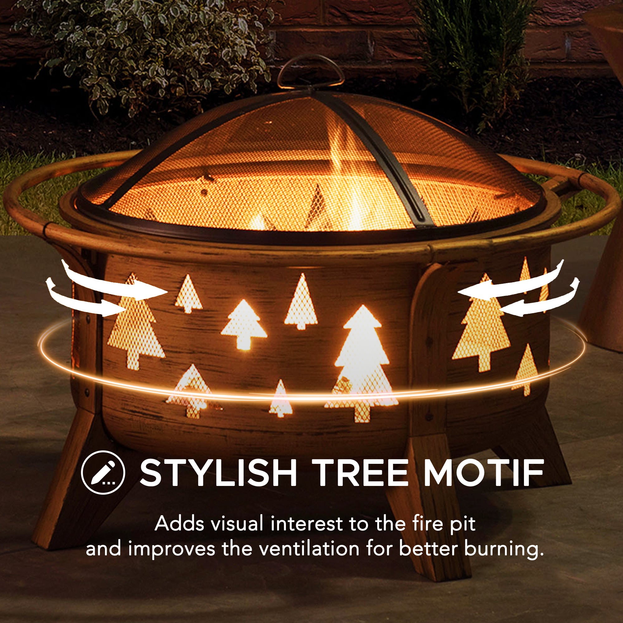 ASKJA XL Steel Brown Fire Bowl