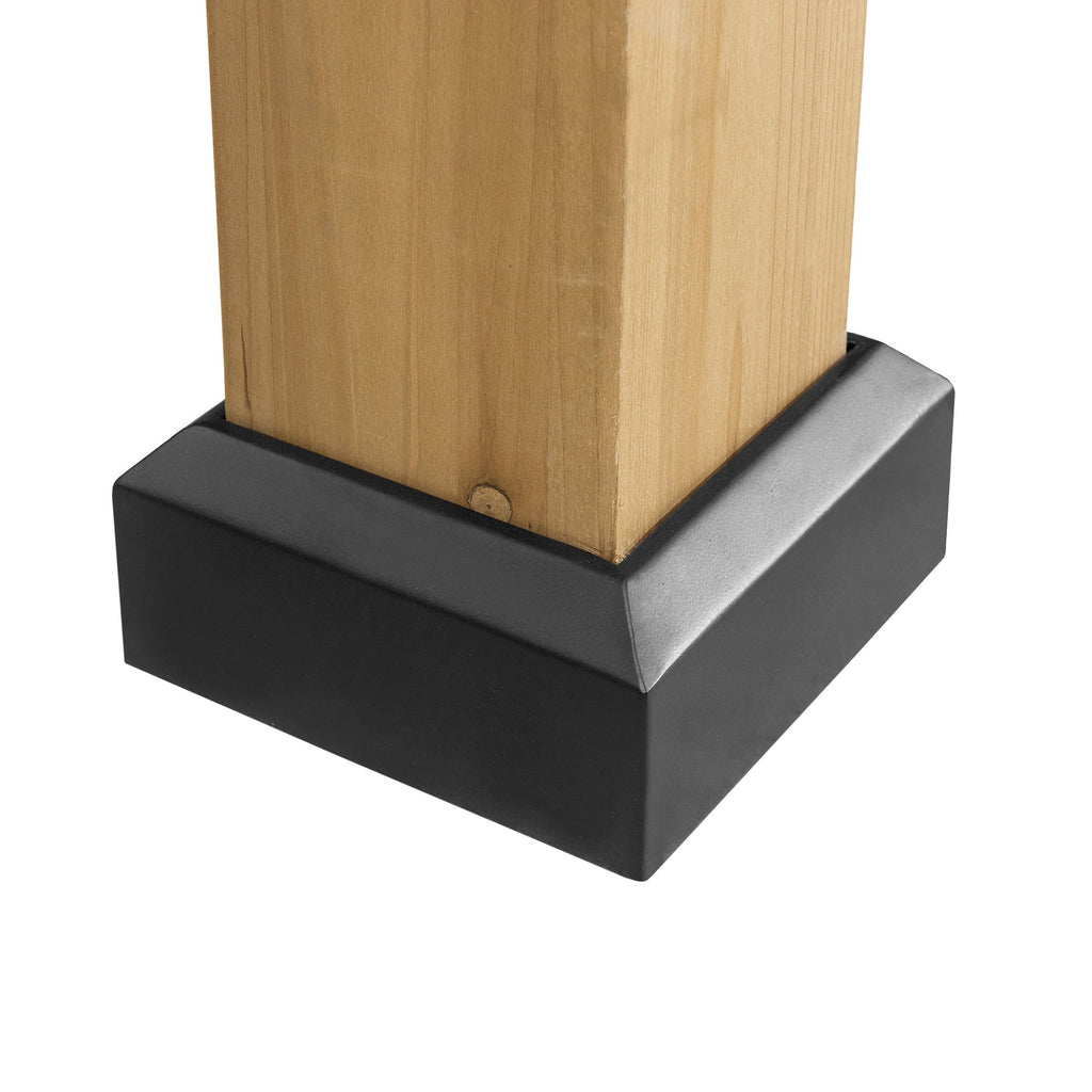 ERNIR 393cm x 452cm Cedar Wood Gazebo with Anthracite Steel Hardtop Roof - bottom