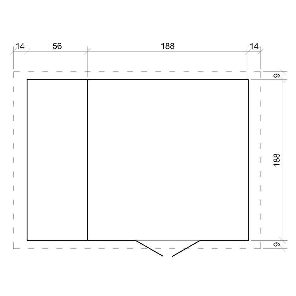 Firewood Storage Shed M386C - 256 x 200 cm