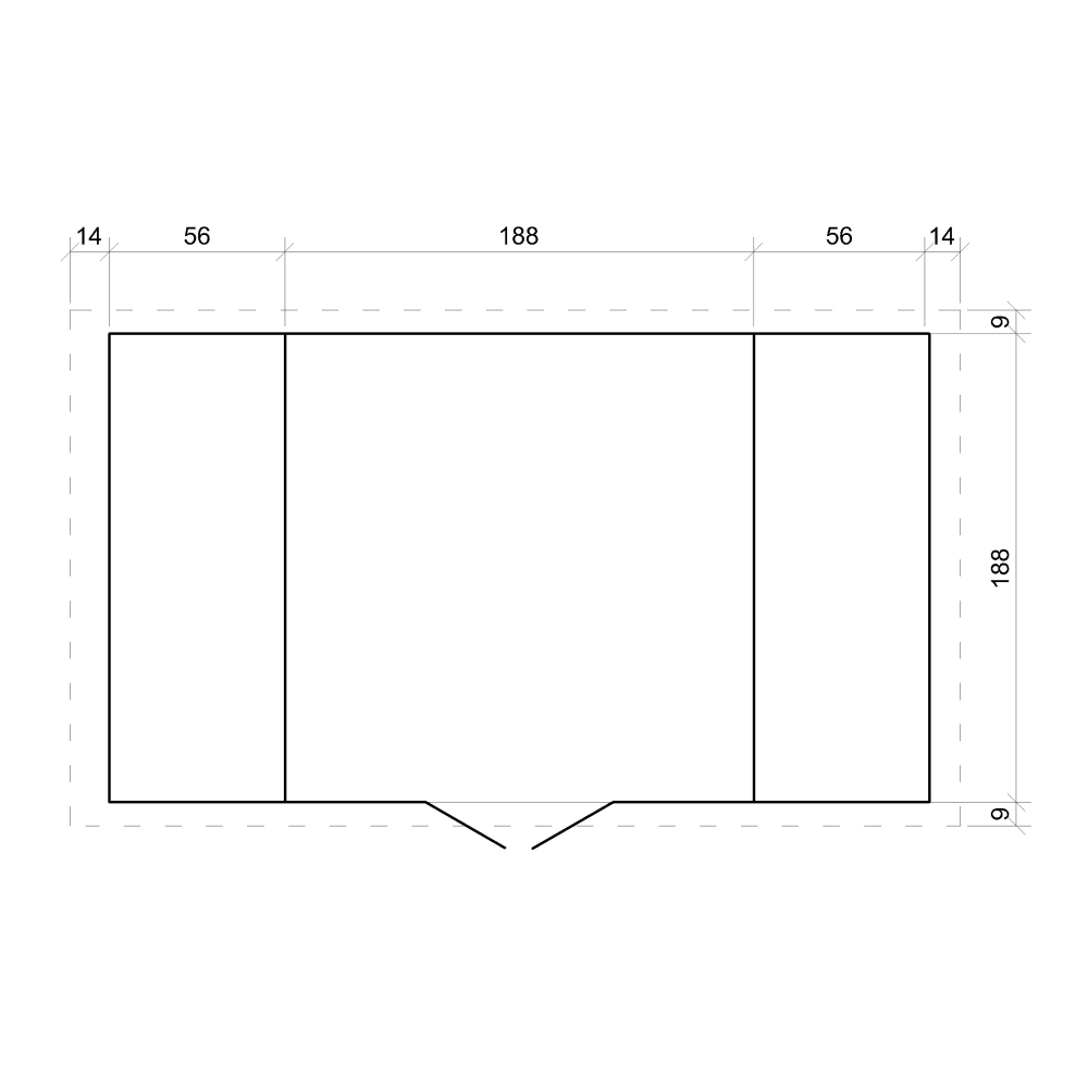 Firewood Storage Shed M391 - 312 x 200 cm