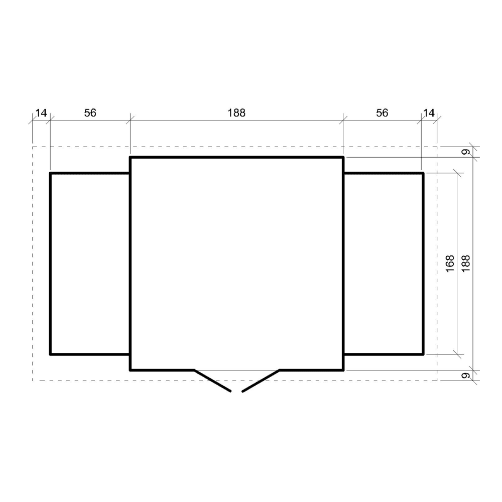 Firewood Storage Shed M391C - 312 x 200 cm