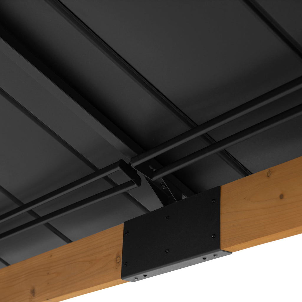 KAPS 330cm x 330cm Cedar Framed Gazebo with Anthracite Steel Hardtop