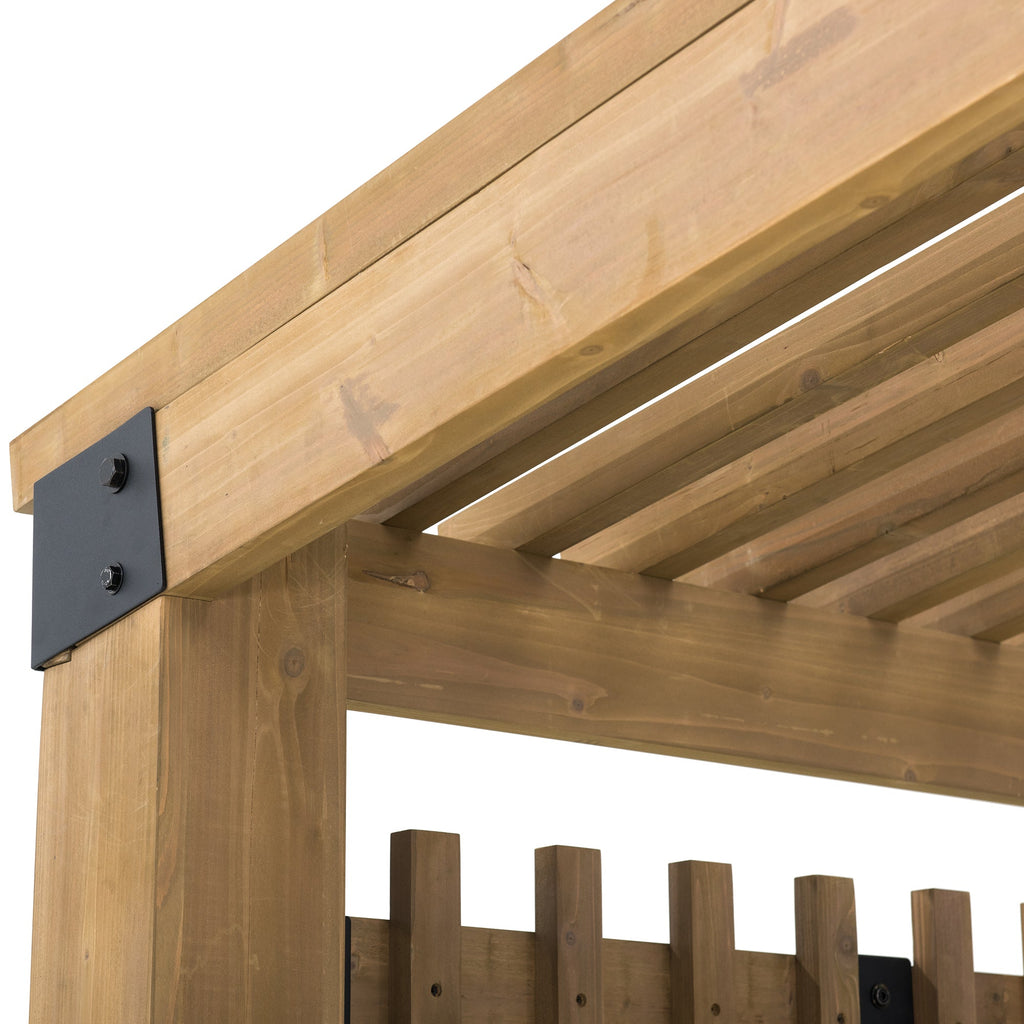 KRONE 275cm x 310cm Cedar Wood Hot Tub Pergola - pergola with shade