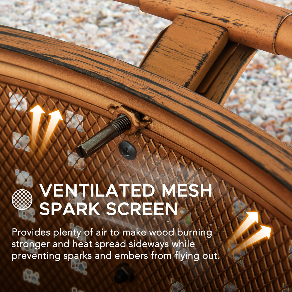 MAZAMA XL Steel Brown Fire Bowl