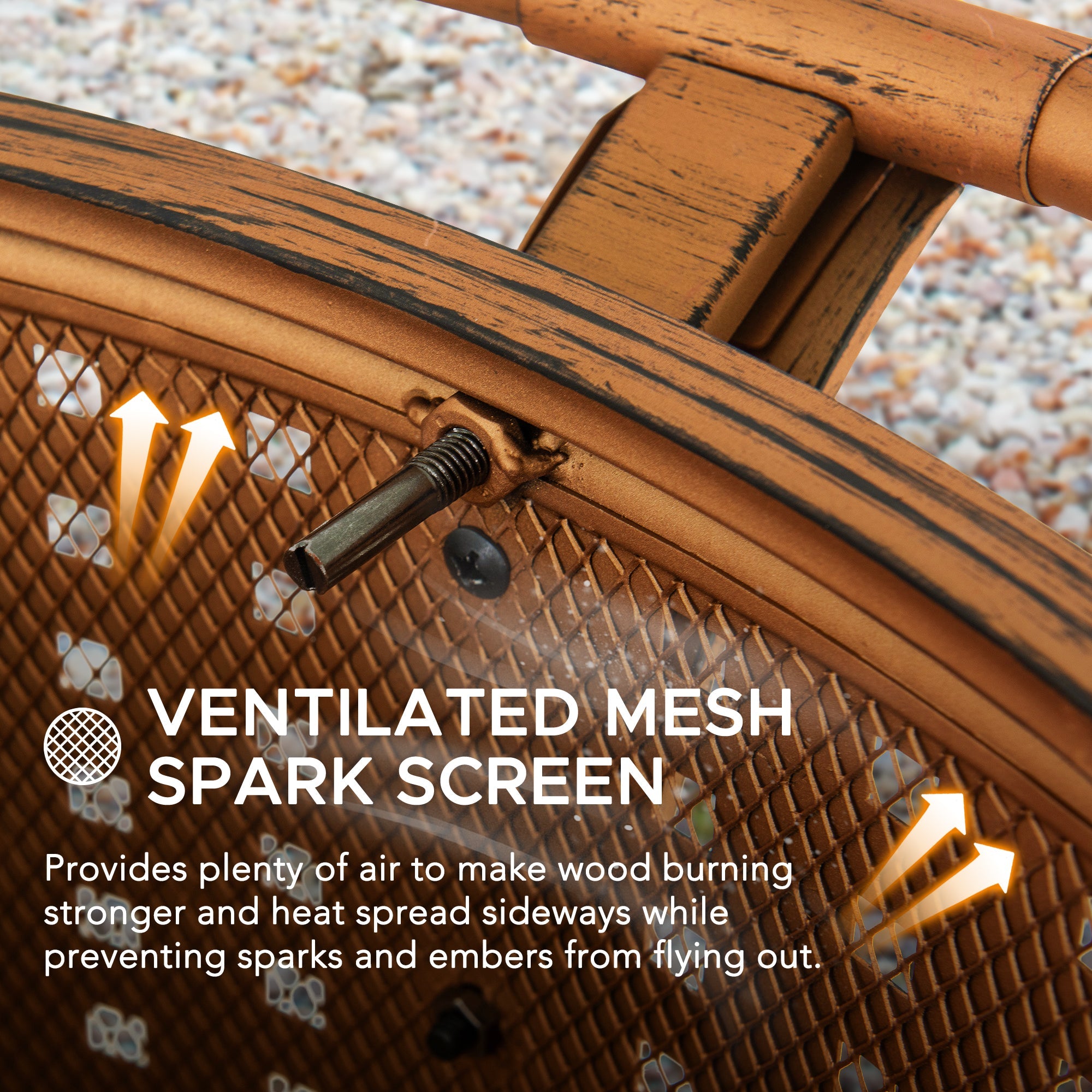 MAZAMA XL Steel Brown Fire Bowl