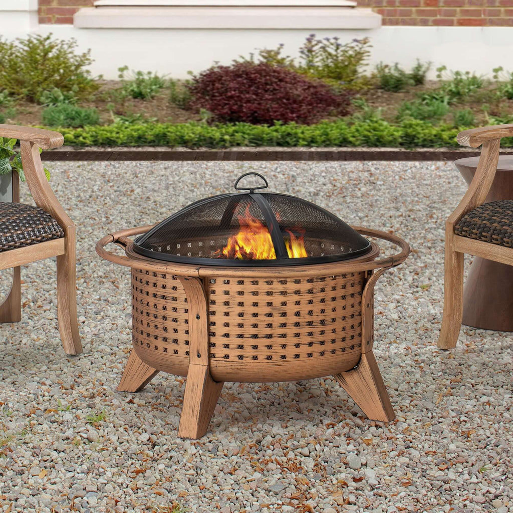 MAZAMA XL Steel Brown Fire Bowl - fire day