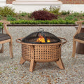 MAZAMA XL Steel Brown Fire Bowl - fire day