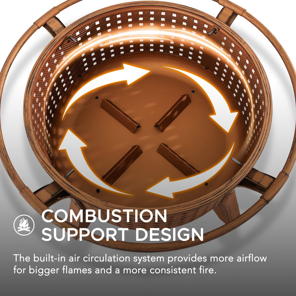 MAZAMA XL Steel Brown Fire Bowl